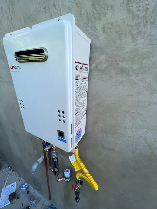 Tankless water heater installation for Horace Mann homes